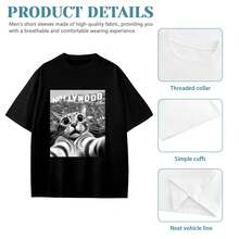 Camiseta de selfie de gato del famoso monumento |   Gráfico urbano divertido en negro/blanco - Negro - Ver 6