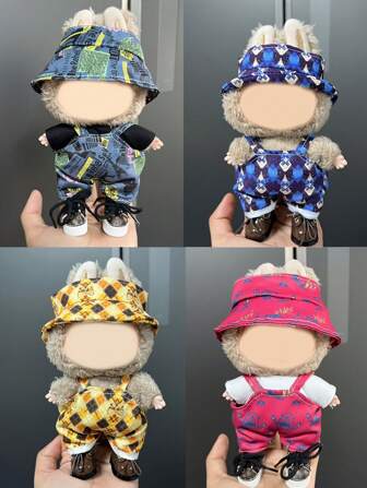 1/2 stuks (alleen kleding) Labobo draagbare kleding, nieuw op voorraad 17 cm Labobo feestoutfit 1e, 2e, 3e generatie Labobo-outfit schattige roze coole kleding voor Labobo, vinyl Labobo-pop schattige verkleedkleren vrijetijdspak rok kleding
