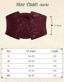 Women's Elastic Stretch Corset Waist Cincher Belt - Fashionable Waist Trainer - Burgundy - View 4