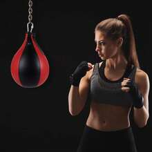 Boxing Ball, Speed Ball, Pear-Shaped Hanging Ball, Reaction Ball, Home Fitness, Sandbag, Gym, Pull Rope, Ball, Sky, Earth - Đen và đỏ - Xem 2