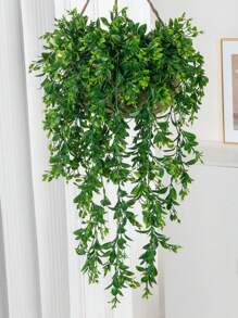 1PC Artificial Hanging Plant, Fake Hanging Plant, Potted Green Plant, Artificial Eucalyptus, Mandala Vine Potted Plant, Suitable For Indoor And Outdoor Decoration Of Family Gardens, Weddings, Parties, UV Resistant Greening, Fake Decorative Flowers, Leaves, Tropical Leaves, Suitable For Weddings, Gardens, Courtyards, Window Boxes, Farmhouse Decoration, Green Fake Plants, Valentine's Day Party Decoration, Valentine's Day, Gifts