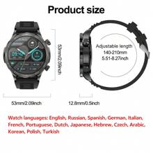 GUHUAVMI 2025 New Men's Outdoor Rugged Smart Watch GT4 Pro, 1.53'' HD Screen, Bluetooth Call, NFC Access Control, Fitness Tracker With Pedometer, Heart Rate Sleep Monitoring Smart Watch Compatible With Android IOS