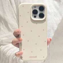 1Polka Dot Printed Fashion TPU Anti-Drop Phone Protective Case, Fits For [Phone Model] Waterproof Shockproof Scratch Resistant - Kiểu 3 (1 cái) - Xem 1
