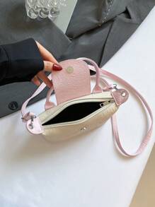 Mini Women Handbag Dumpling Shape Crossbody Bag Casual Tote Shoulder Bag No Punch Messenger Bag, Fashionable