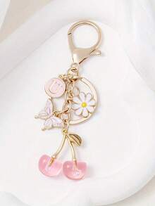 情人节女士时尚配饰创意设计亚克力樱桃吊坠花蝴蝶字母钥匙扣包鞋吊坠礼物送给朋友背包装饰包钥匙扣 - 彩色 - 查看 21