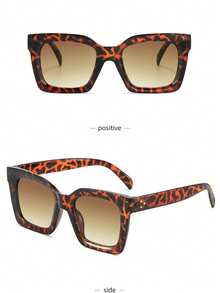 2 件套女士塑料超大时尚眼镜，适合夏季海滩度假、户外、旅行日常使用方形墨镜