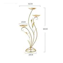 5 pièces Centres de table dorés Décorations 31,5 pouces de haut Vases à fleurs en métal Élégant Présentoir pour arrangement bougie pour mariages, anniversaires, événements de fête et décoration de la maison