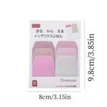 60pcs Colorful Gradient Index Sticky Notes, Index Memo Pads, Planner Tools Reusable Memo Stickers G489