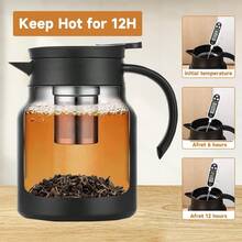 1L(34OZ) Thermal Coffee Carafe Tea Pot Stainless Steel, Double Wall Vacuum Insulated, Coffee  For Coffee Milk Tea - Multicolor - View 4