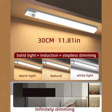 NBBUFF LED 运动传感器灯，3 种可调颜色，适用于橱柜、衣柜、台面照明、带 USB 充电的无线厨房夜灯、适用于衣柜、楼梯、走廊的电池供电灯，可作为节日装饰的即时照明 - 3000k/4000k/6000k - 查看 12