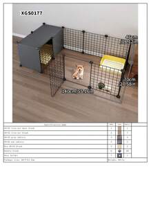 Indoor Small Dog Fence With Toilet Area, Pet Gate For Home, Escape-Proof Dog Playpen Crate