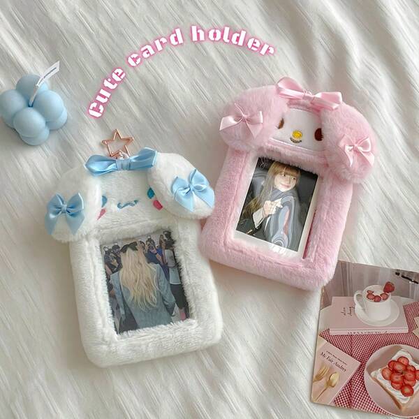 Sanrio 1 pieza Lindo Titular de Tarjeta de Identificación de Peluche con Diseño de My Melody, Accesorios Kawaii para Tarjeta de Identificación Escolar/Estudiante