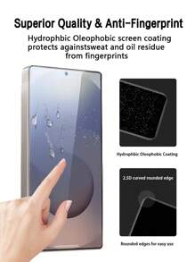 5pcs/Pack Scratch-Resistant Tempered Glass Screen Protector Compatible With Samsung Phones, Full Coverage, Easy Installation, Clear, Bubble-Free, Scratch & Shatter Resistant, Suitable As Birthday/Family/Friend/Boyfriend/Girlfriend Gift