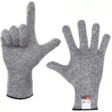 Cut-Resistant Gloves Level 5 - HPPE Anti-Scratch For Kitchen, Glass Cutting, Gardening & Work