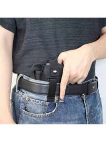 1 universelle Pistolenholster mit Magazintasche, verdeckter Tragegurt innen oder außen, Holster für links- und rechtshändige Pistolen, Schwarz für Damen/Herren
