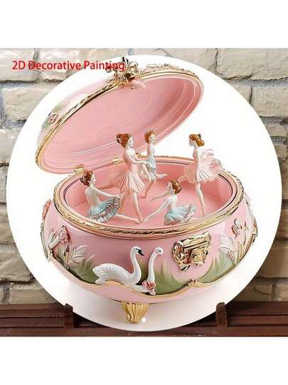 1件铁艺音乐盒装饰墙饰，2D印刷，防水金属牌匾，无需电源，无羽毛，适用于咖啡馆、餐厅、房间装饰，适合新年、复活节、情人节、春季、冬季等节日，孔位随机。