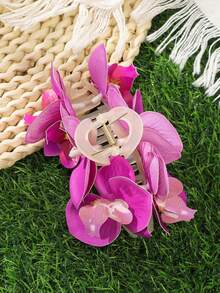 1 chiếc kẹp tóc hình bướm lan nhân tạo chấm bi thanh lịch mới, kẹp tóc hoa cho tiệc tùng, đám cưới, phụ kiện tóc thời trang, kẹp tóc hoa thanh lịch mùa thu đông cho trang phục đi nghỉ mát mùa hè, phụ kiện cần thiết cho kỳ nghỉ của phụ nữ, đi biển. - Nhiều màu - Xem 4