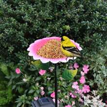 1pc 7.8*28.3 Inch Unique Lotus Design Bird Feeder, Practical And Decorative For Garden, Patio, Lawn Bird Bath, Ideal For Gardening Enthusiasts & Bird Watchers