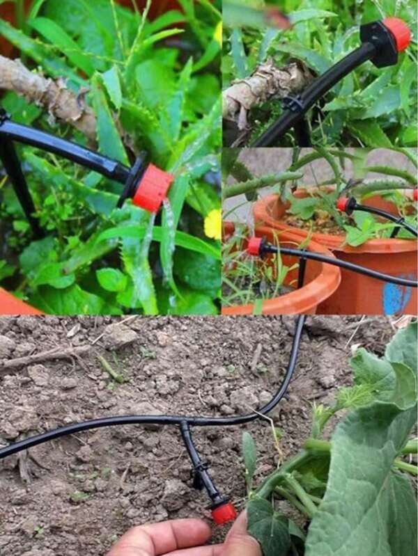 1 Set 5-25M Automatic Garden Watering Kit, Micro Spray Drip Irrigation Adjustable Watering System For Slouchy Gardener