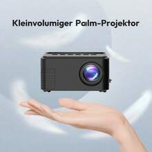 Máy chiếu [Mới nâng cấp] Mini thông minh di động, Hỗ trợ 1080P, Cấp nguồn qua USB, Tương thích với USB, AV, Điện thoại thông minh, Máy tính bảng, v.v. Thích hợp cho Rạp hát tại nhà và Cắm trại ngoài trời - màu đen - Xem 5