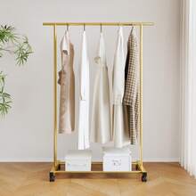 Freestanding Clothes Hanger Rack, Thick Indoor Bedroom Garment Drying Rack, Dual Bar Coat Rack - Multicolor - View 9