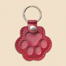 1pc Pet Hair Storage Keychain, Cute Dog Paw Shape, Collect & Store Cat/Dog Hair Keepsake, Suitable For Hanging On Baby, Keys, Mobile Phone Cases