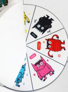 hoojojo 1 Peça Rotator de Monstro Emocional, Recursos Didáticos em Feltro, Jogo de Expressão de Vocabulário de Humor, Montessori, Adereços Interativos, Atividades em Sala de Aula, Trabalho em Equipe, Ferramentas de Ensino, Presentes de Feriado, Reuniões de Festa, Família, Sala de Aula, Classe.