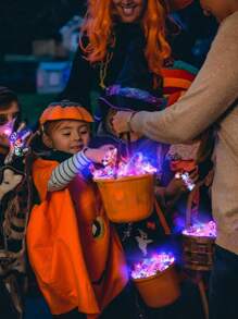 50 件万圣节夜光 LED 戒指，夜光派对用品，夜光戒指非常适合万圣节不给糖就捣蛋礼物、非糖果礼品袋填充物、夜光配件、万圣节派对礼物（颜色和款式随机提供）和家居装饰