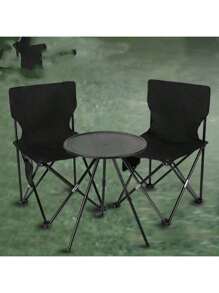 Tragbarer Outdoor Camping Klappstuhl, Lässig Camping Angelstuhl mit Rückenlehne - leichter und stabiler Eisenlegierungsrahmen, Outdoor Stuhl, geeignet für Outdoor-Aktivitäten wie Camping, Angeln, Picknick usw.