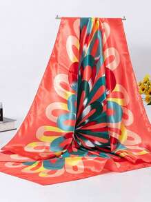 1 buc Eșarfă Bandana Boemă Colorată cu Dungi și Imprimeu Floral pentru Femei, Eșarfă Respirabilă Casual pentru Primăvară/Vară, Potrivită pentru Accesorii de Păr pentru Uz Zilnic, Chestii de Scoală, Facultate