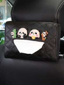 1个汽车真皮抽屉盒，汽车遮阳板扶手盒，纸巾盒 - 均碼 - 查看 21