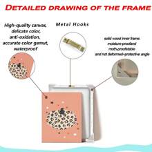 1 件豹纹南瓜 - 秋季帆布装饰、画廊墙壁艺术、万圣节装饰、温馨秋季海报、万圣节南瓜装饰、墙壁艺术、海报、带画框的墙壁艺术、房间装饰、卧室装饰、墙壁装饰、浴室装饰、客厅装饰、厨房装饰、墙壁艺术 - 帆布材料（可选框架）