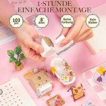 Rolife Super Creato LED Building Blocks For Adults,1:24 Toy Building Sets,Model Building Kits For Kids Ages 8+ ,DIY Miniature Dollhouse Kits For Adults,Hobbies For Women Men - Phòng tắm Pop Bubble - Xem 3
