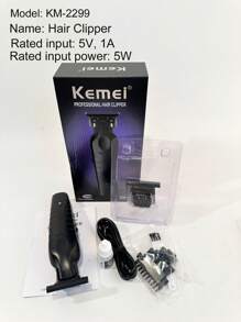Kemei Kemei KM-2299 With Extra Blade Barber Cordless Hair Trimmer 0mm Zero Gapped Carving Clipper For Men Professional Haircut Machine Electric Rechargeable Hair Trimming Machine Barber Trimmer Hair Beard Shaver