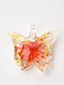1/6 piezas Decoración aleatoria multicolor de cerámica esmaltada pintada a mano con margaritas y mariposas, adecuada para manualidades de joyería, colgantes, collares, aretes, llaveros, cadenas de teléfono, regalo para familia, parejas y amigos