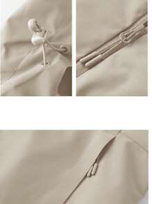 女式 Winbreaker 夹克软壳雨衣连帽防水防风轻便保暖徒步露营