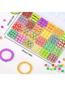 480pcs Clay Bead DIY Crafts Colorful Beading Necklace, Earring, Keychain Design Art Creative Gift Set, Ideal For Graduation, Birthday, Halloween Handmade DIY