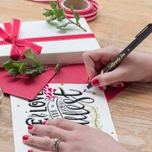 Calligraphy Set Calligraphy Markers Black Archival Ink Pens For Hand Lettering, Art Drawing & Scrapbooking - 無效的 - 查看 3