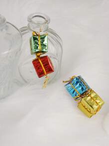1 Pair Christmas Gift Earrings, Unique Holiday Decorative Earrings Suitable For Men & Women, Party Perfect Gift For Friends