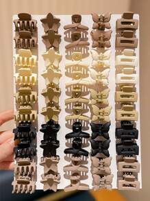 10/20/30/50 pezzi di fermagli per capelli retrò multicolore, di dimensioni piccole adatti per uso casual all'aperto, regalo carino per ragazze, accessori per capelli da donna alla moda, ideali per raccogliere la coda di cavallo