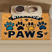 1pc Paw Print Pet Feeding Mat, Quick Drying Pet Bowl Mat, Easy To Clean Dog/Cat Food Mat, Pet Cage Pad For All Seasons - Multicolor - View 8