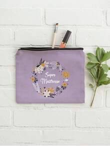 Cosmetic Bag, Linen Pencil Case For Teacher Assistant, College Dormitory Cosmetics Storage, Men's Travel, Simple Toiletries Washing Bag, Sports Decoration Bag, Gift Bag, Cosmetic Bag,Teacher's Day Gift, Reusable Makeup Bag, Women's Simple And Large Capacity Travel Makeup Bag - Multicolor - View 14