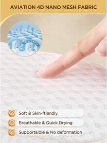 Bath Pillow Luxury Bathtub Pillow, Bath Pillows Tub Neck And Back Support, Bath Tub Pillow Headrest With Soft 4D Mesh Fabric & Non-Slip Suction Cups, Fits All Bathtub Relaxing Bath Accessories Halloween Christmas New Year