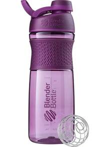 BlenderBottle SportMixer Shaker Bottle Protein Shakes And Pre Workout, 20-Ounce, Black - Plum - 查看 1