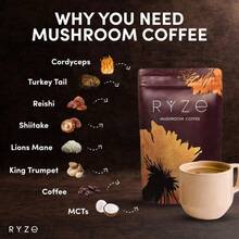 Superfood Mushroom Coffee Launch! USDA Organic, 6 Adaptogenic Mushrooms & MCT Oil – USA Instant Coffee – 30 Servings – Boost Energy, Focus, Digestion Daily! - Coffee - 查看 2