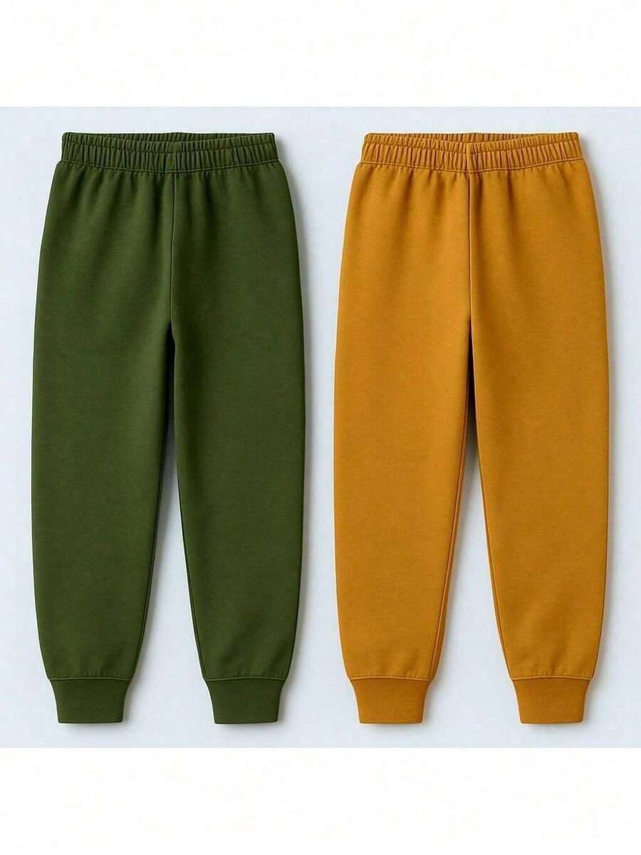 2 Winter Cotton Sweatpants For Boys - Nhiều màu - Xem 1