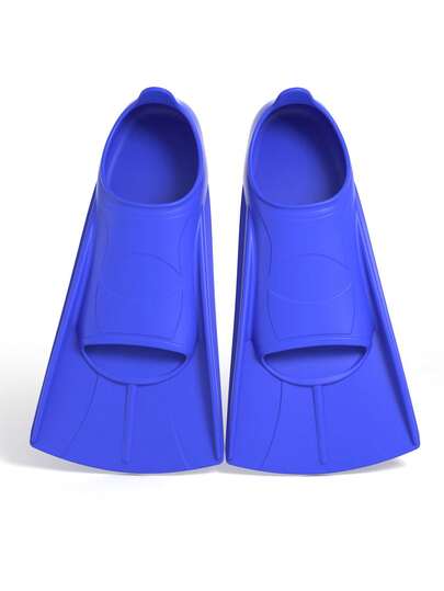 Aletas de entrenamiento de natación cómodas de silicona con cuchilla corta, flotantes, con bolsa de malla para fortalecer las piernas de hombres y mujeres adultos, esenciales de playa, accesorios de playa, flotador de piscina