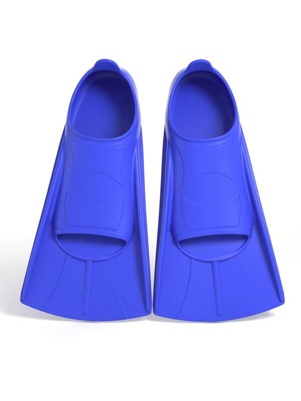 Swim Training Fins Comfortable Silicone Lap Swimming Short Blade Floating Flippers With Mesh Bag For Adult Men Women Build Leg Strength