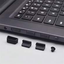 16pcs Silicone Laptop Camera Privacy Cover - Dust Proof Plug Set For PC Ports & Interfaces, Dustproof Waterproof Protection Covers, Laptop USB, Type-C, RJ45 Network, Audio Jack Universal Silicone Caps - Multicolor - View 4