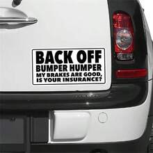 1张7英寸可移除户外防水乙烯基贴纸 – 趣味“别撞我的车，我的刹车很好，你的保险呢？”讽刺汽车保险杠贴纸 – 美观幽默贴纸，适用于汽车车窗、卡车后挡板、笔记本电脑、平板电脑、办公桌、宿舍墙壁、冰箱、镜子、行李箱、滑板、工具箱 - 彩色 - 查看 6